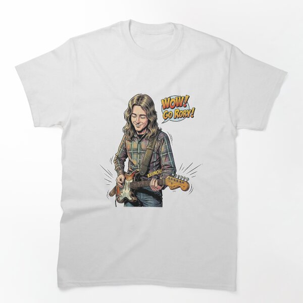 Aperçu de l'œuvre Rory Gallagher Vintage Pop Art Guitar Legend Sticker créée et vendue par topprinting.