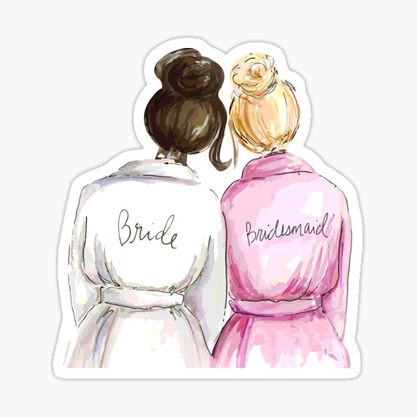 Aperçu de l'œuvre Cadeau personnalisé pour demoiselle d'honneur (brune et blonde) créée et vendue par premiertreats.