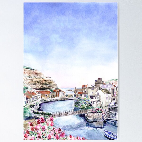 Item preview, Pintura en acuarela de Sandsend Staithes, Yorkshire. designed and sold by SelenePaintings .