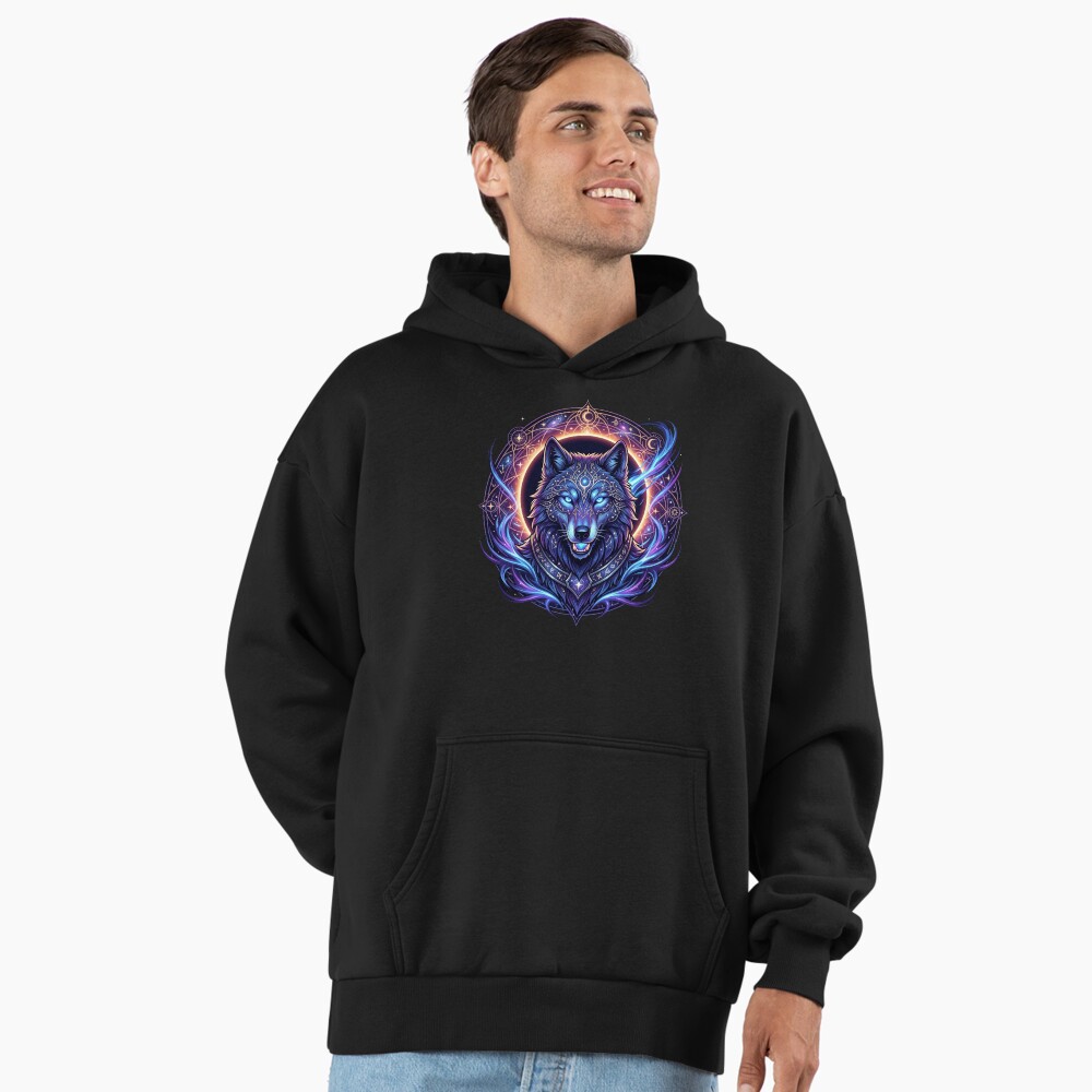 Vista previa del artículo con la obra «Sudadera con capucha oversize prémium», diseñado y vendido por Stickersdevelop.