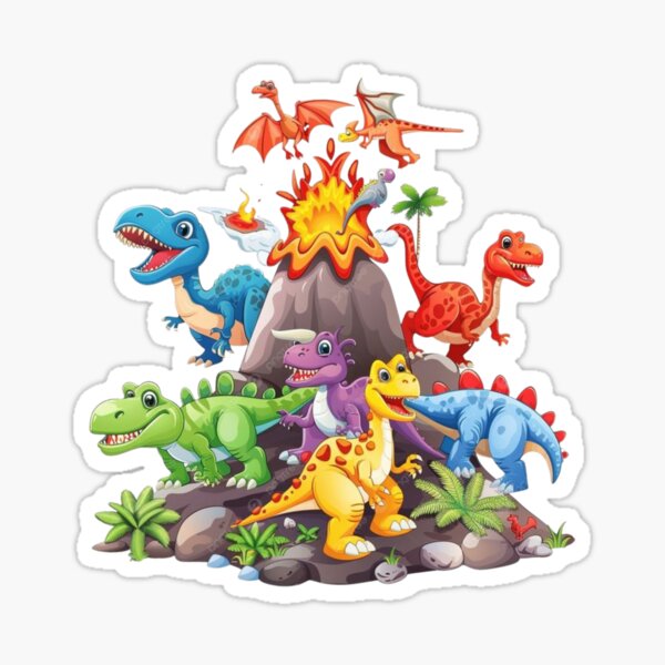 Aperçu de l'œuvre L'équipe d'aventure des dinosaures créée et vendue par mommyniocean.