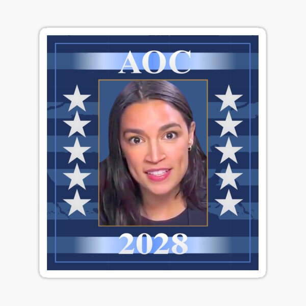 Aperçu de l'œuvre AOC candidate à la présidence en 2028 créée et vendue par DalePrestonArt.