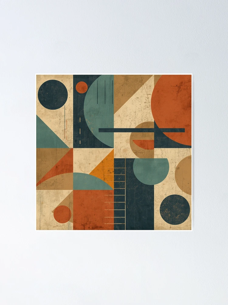 Thumbnail 1 of 3, Poster, Retro Pop Geometry Burst designed and sold by EpicGear085.
