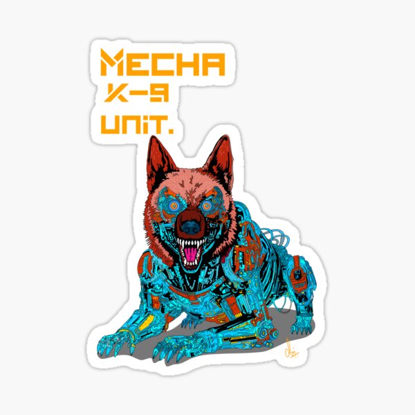 Aperçu de l'œuvre Unité biomécanique K9 ultra détaillée créée et vendue par givememytees.
