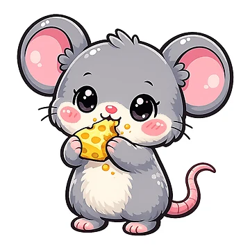 Artwork thumbnail, Mousy Eating Cheese by odkocreative