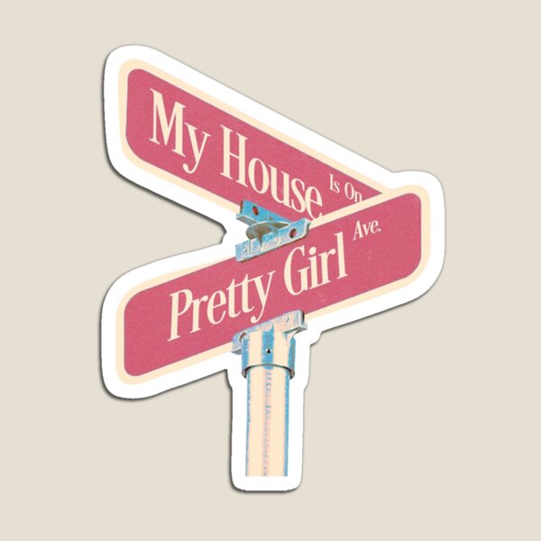 Aperçu de l'œuvre Illustration de fan de Sabrina dans Pretty Girls – Panneau de rue « Ma maison est sur Pretty Girl Ave » créée et vendue par gringoods.