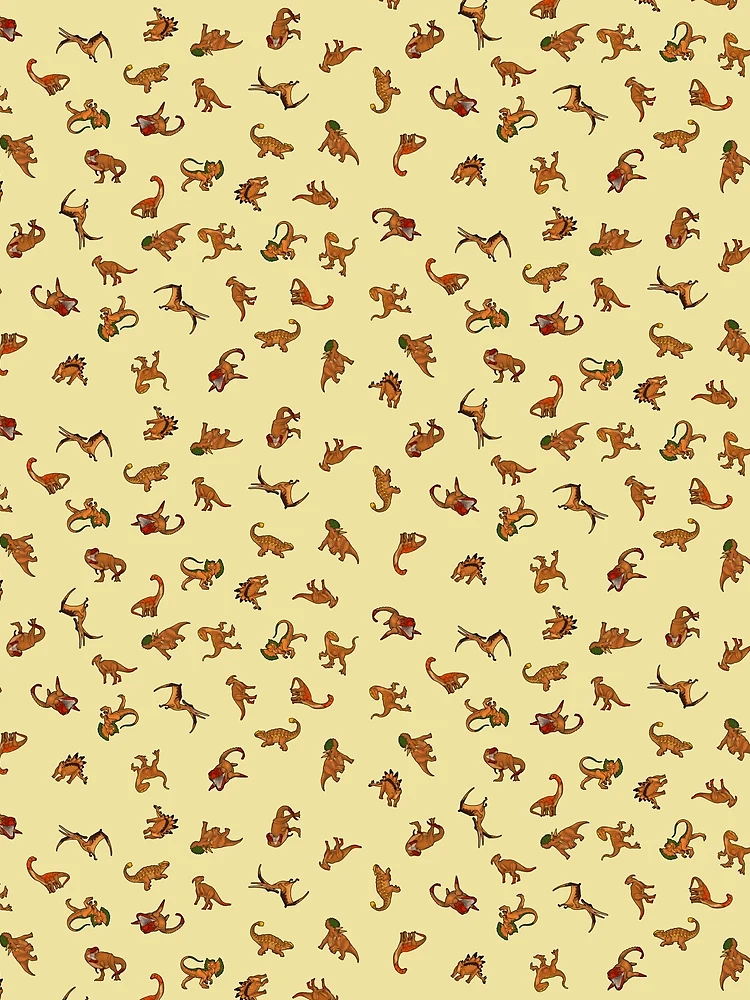 Thumbnail 4 of 4, Graphic T-Shirt, Dino Party- Yellow designed and sold by OfTheEther.