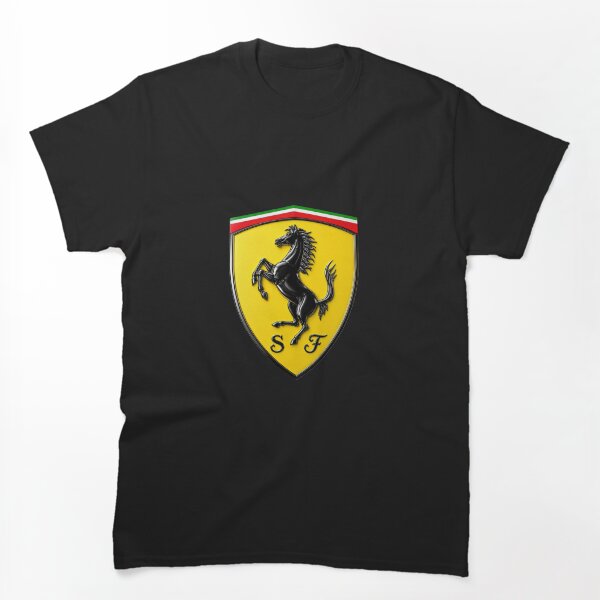 Item preview, Pegatina con el logo de Ferrari en ultra alta definición | Emblema del caballo rampante negro | Calcomanía de carreras de superdeportivos | Regalo para entusiastas de los coches designed and sold by Pophands.