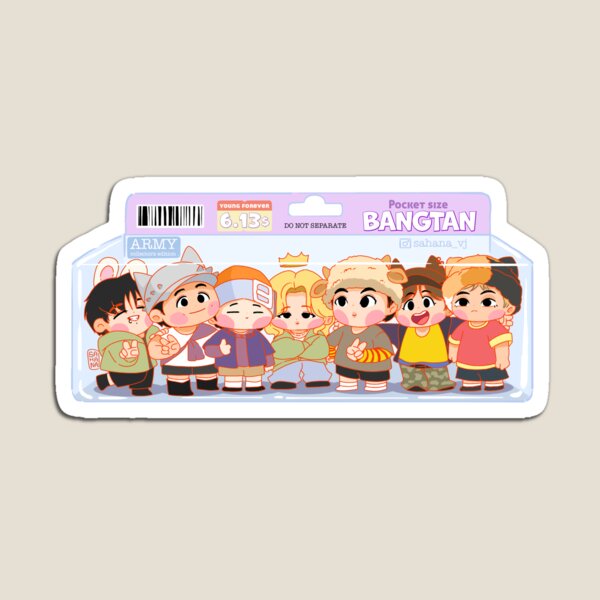 Aperçu de l'œuvre Pocket Bangtan créée et vendue par sahana-vj.