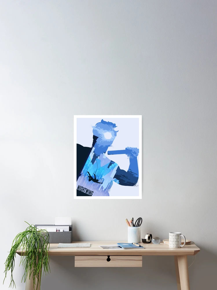 Thumbnail 2 of 3, Poster, Nightwing Poster designed and sold by CatNotKitty.