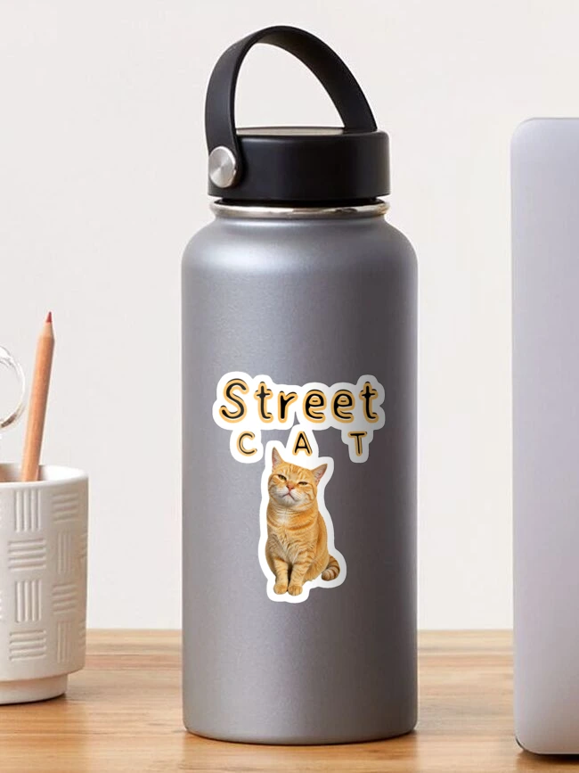 Thumbnail 1 of 3, Sticker, street cat designed and sold by idoocollective1.