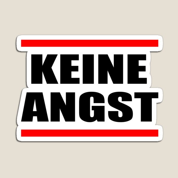 Artikelvorschau, "Keine Angst" Statement-Shirt entworfen und verkauft von Majorprint.