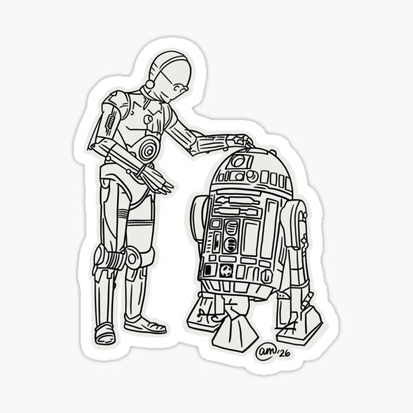 Item preview, C-3PO y R2-D2 designed and sold by am1202.