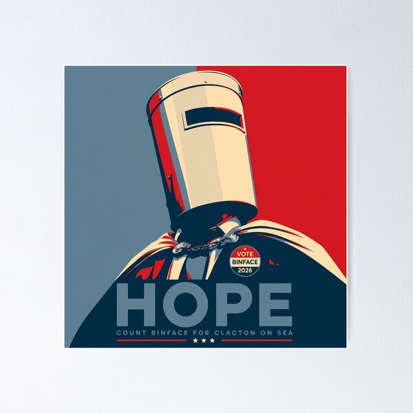 Item preview, Contar Binface Votar Binface Clacton Elecciones parciales Anti Farage Reino Unido Humor político Protesta británica divertida Paro designed and sold by NoThoughtsCat.