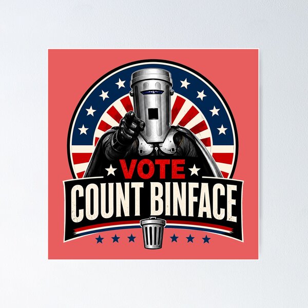 Item preview, Contar a Binface Votar a Binface Clacton Elecciones parciales Anti Farage Humor político del Reino Unido designed and sold by NoThoughtsCat.