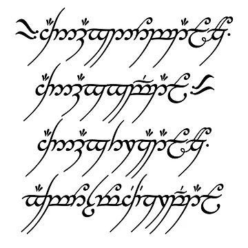 Artwork thumbnail, One Ring Inscription Lord of the Rings by AnimaliaStar
