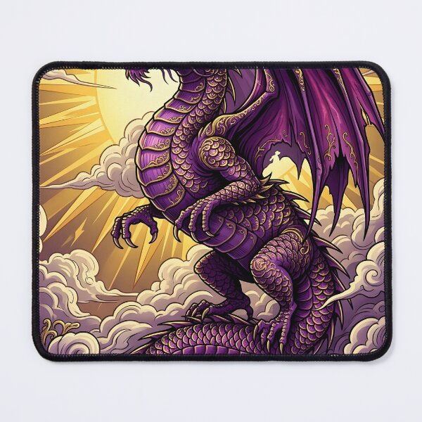 Aperçu de l'œuvre Dragon pourpre céleste – Art majestueux d'un dragon mythique fantastique créée et vendue par DragonSerpent Ink.