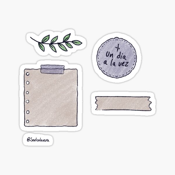 Item preview, Stickers para diario designed and sold by Soulcalavera.