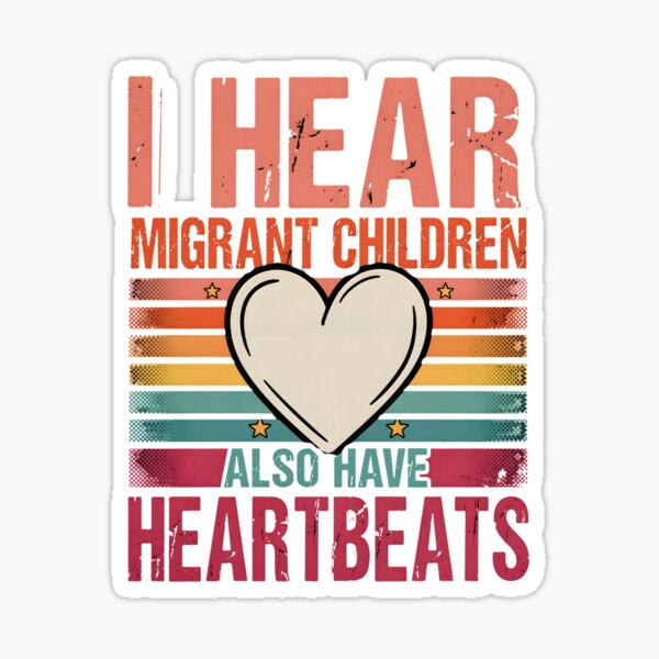 Aperçu de l'œuvre J'entends dire que les enfants migrants ont aussi un cœur qui bat. Empathie. Justice sociale. créée et vendue par Redgiant87x.