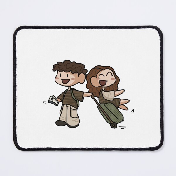 Item preview, Cute Travel Couple Adventure Kawaii Vacation Gift designed and sold by Pyxel_Kitten.