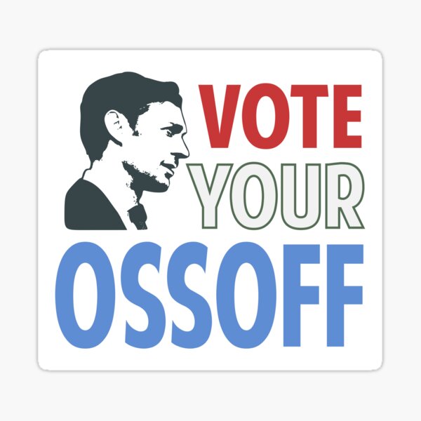 Aperçu de l'œuvre Votez pour Ossoff, candidat au Sénat en Géorgie créée et vendue par Colorfulman.