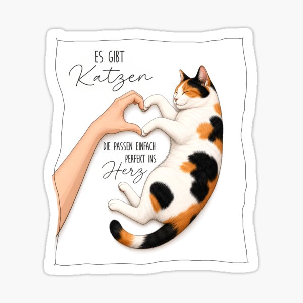 Artikelvorschau, Katzenliebe mit Herz entworfen und verkauft von ABCrazyShop.