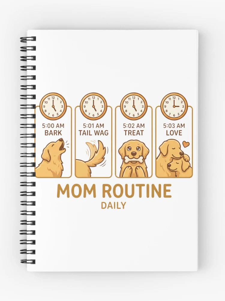 Thumbnail 1 of 3, Journal, Golden Mom Routine Daily designed and sold by zoughlal.