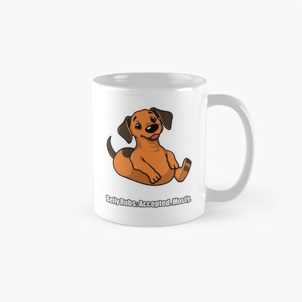 Aperçu de l'œuvre Dachshund - Belly Rubs Accepted Mostly - Funny Dachshund Gift créée et vendue par pawdrops.