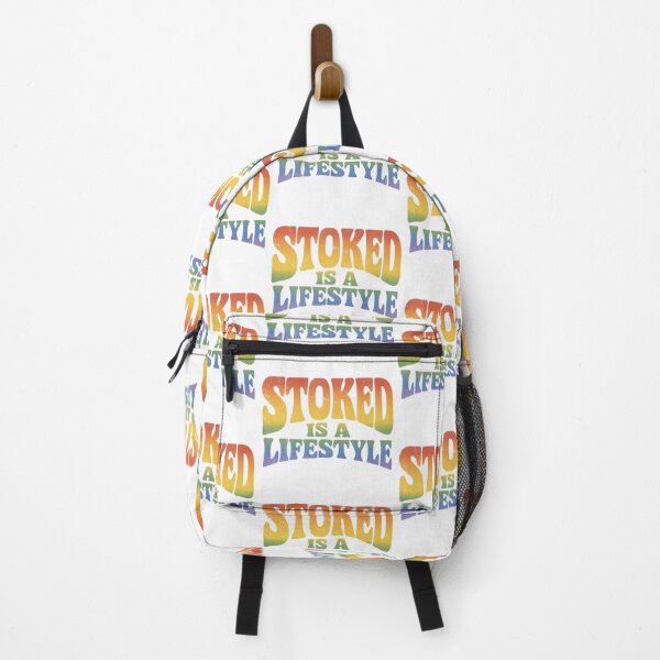 Item preview, Stoked Is a Lifestyle Retro 70s Surf Typography Tee Sticker California Surfer Gift designed and sold by sharifex.