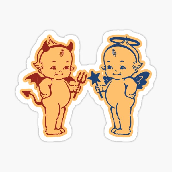 Aperçu de l'œuvre Bébé ange et petit diable créée et vendue par l Borella.