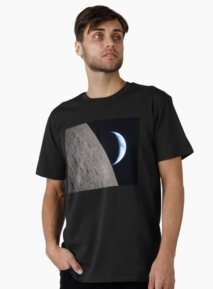 Thumbnail 2 of 4, Premium T-Shirt, Peeking at the Earth from Orion designed and sold by Bad Habits Lounge Studio.
