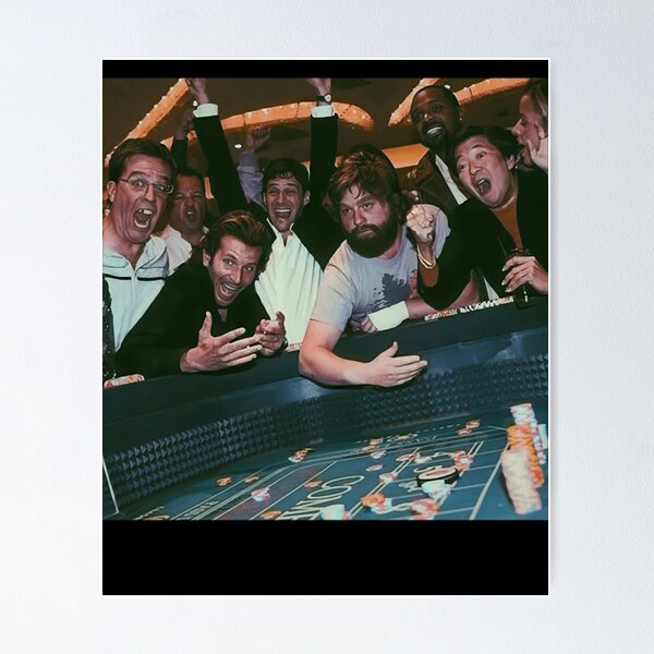Aperçu de l'œuvre Le mème de Very Bad Trip jouant au craps à Vegas créée et vendue par AnalogAnxiety.