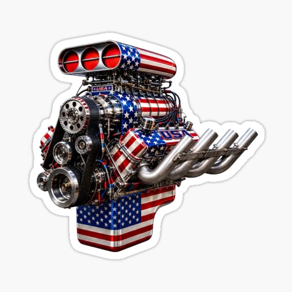 Item preview, Motor estadounidense sobrealimentado – American Power Design designed and sold by Automotive Art by Greg.