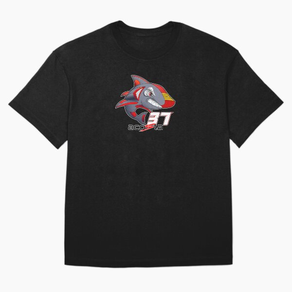 Aperçu de l'œuvre Pedro Acosta 37 Shark Red Ducati Era | Cadeau et vêtements pour fans de MotoGP 2027 créée et vendue par Fan Art Station .