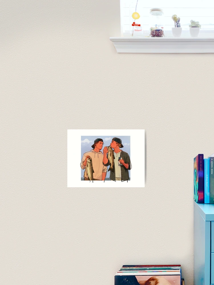 Thumbnail 2 of 3, Art Print, fishin designed and sold by moncuries.