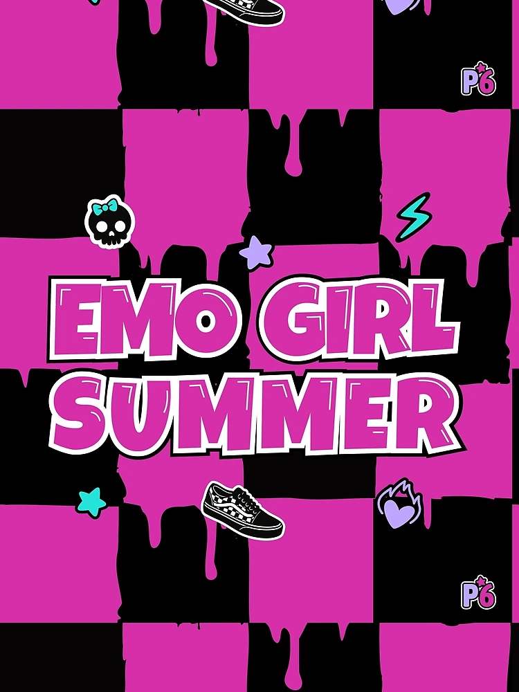 Thumbnail 3 of 3, Scarf, Emo Girl Summer designed and sold by Pixel 6 Designs.