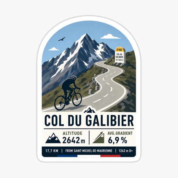 Aperçu de l'œuvre Col du Galibier France Cyclisme Escalade épique créée et vendue par sticket-travel.
