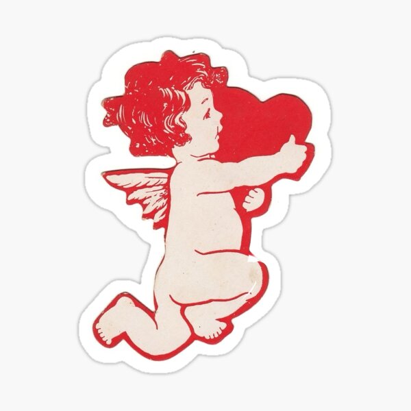 Artikelvorschau, Vintage-verspielter roter Amor, Liebes-Cherub, Engel entworfen und verkauft von ellmoswrld.