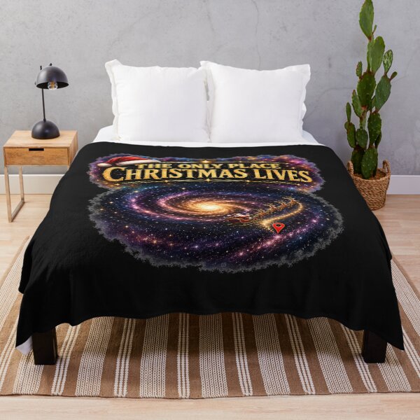 Item preview, 'The Only Place Christmas Lives' Galaxy Santa Sleigh Retro Sci-Fi designed and sold by Genius Geek.