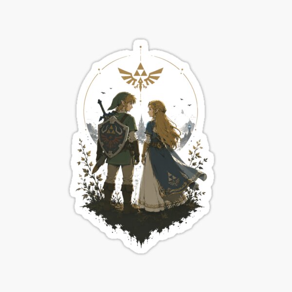 Aperçu de l'œuvre Link et Zelda créée et vendue par Delmu16.
