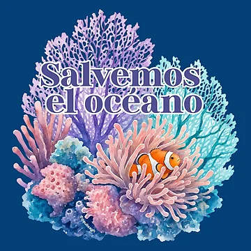 Imagen de la obra Salvemos el océano sticker de DesignPMG