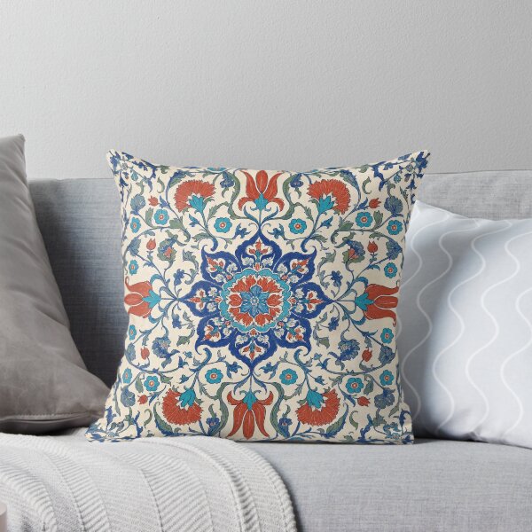Aperçu de l'œuvre Art islamique turc, motif de carreaux d'Iznik, médaillon ottoman de tulipe créée et vendue par JIGUWORLD.