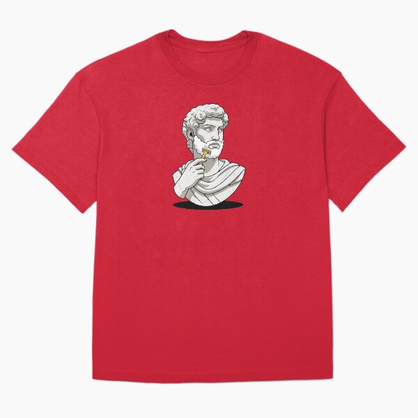 Aperçu de l'œuvre Statue antique en marbre se rasant avec un rasoir jetable créée et vendue par Rare By Hero.