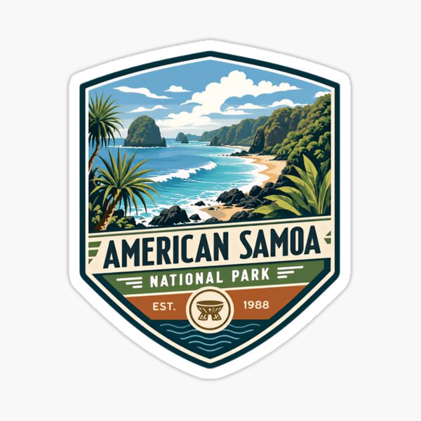Aperçu de l'œuvre Parc national des Samoa américaines Est. Explorateur de souvenirs de voyage 1988 créée et vendue par Simsimah26Parks.