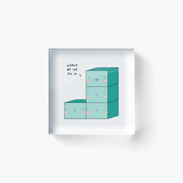 Artikelvorschau, Existenzialistisches Tetris-Kunstwerk: Lustige Bürokrise – Blockpuzzle-Kunst entworfen und verkauft von SoyViy.
