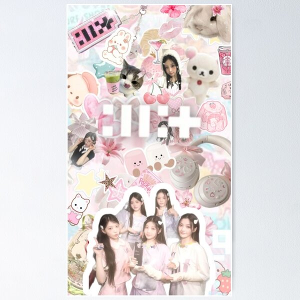 Item preview, Collage rosa Kawaii Y2K Kpop de ILLIT designed and sold by KryaArts27.