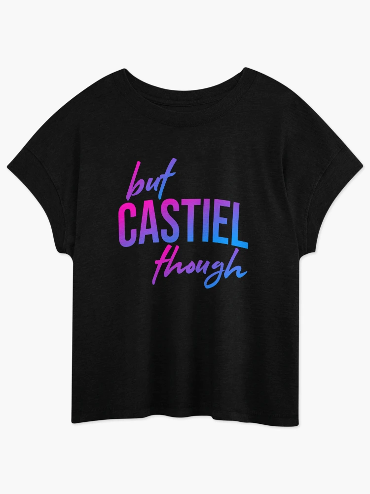 Imagen 1 de 4, Camiseta relajada con la obra Sobrenatural Pero Castiel Aunque, diseñada y vendida por humnoo.