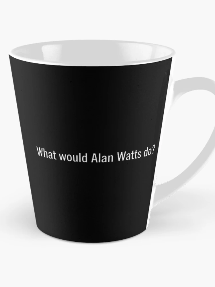 Aperçu 1 sur 4. Mug à café avec l'œuvre Que ferait Alan Watts ? créée et vendue par fejesrussh.