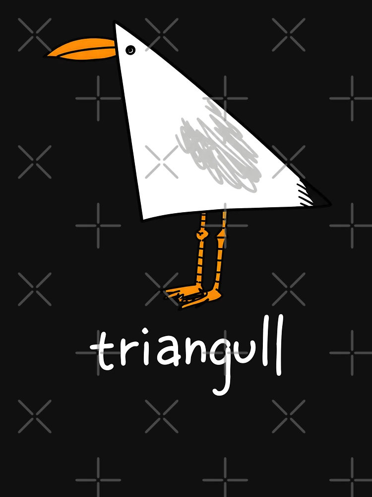 Imagen 7 de 7, Camiseta clásica con la obra Triángulo Gaviota Pájaro Juego de palabras, diseñada y vendida por Rucrative5698.