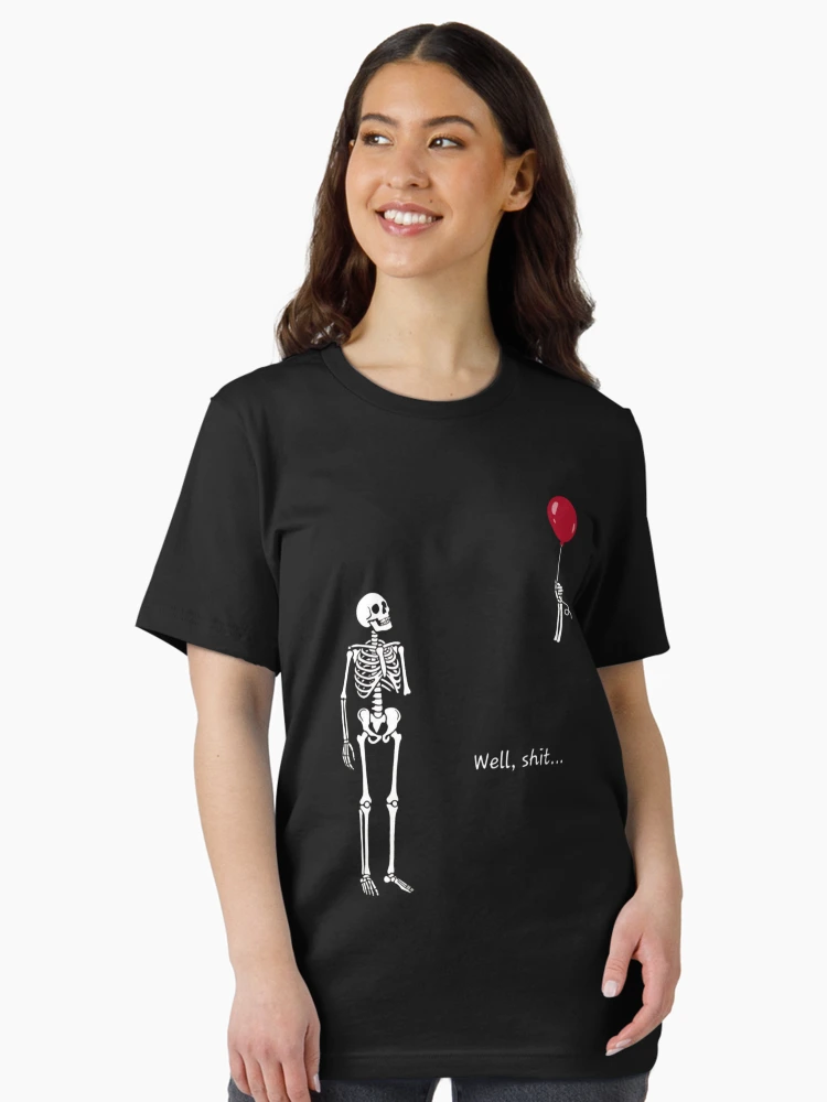Thumbnail 3 von 7, Essential T-Shirt, lustiges Skelett verlor Arm roter Ballon na ja Mist schwarzer Humor designt und verkauft von MathewNoMid12.